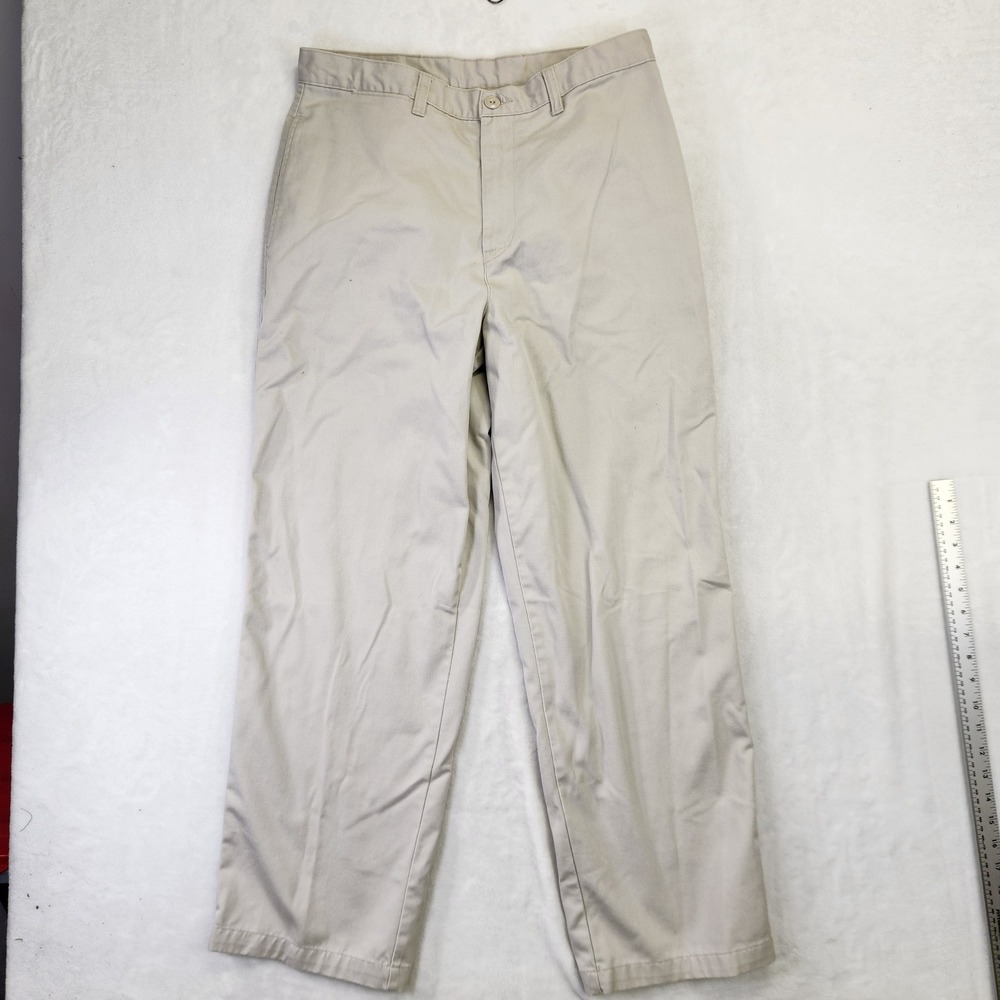 Calvin Klein Khakis Mens 32x30 Stone Beige Cotton Straight Leg Chino‎ Pants
